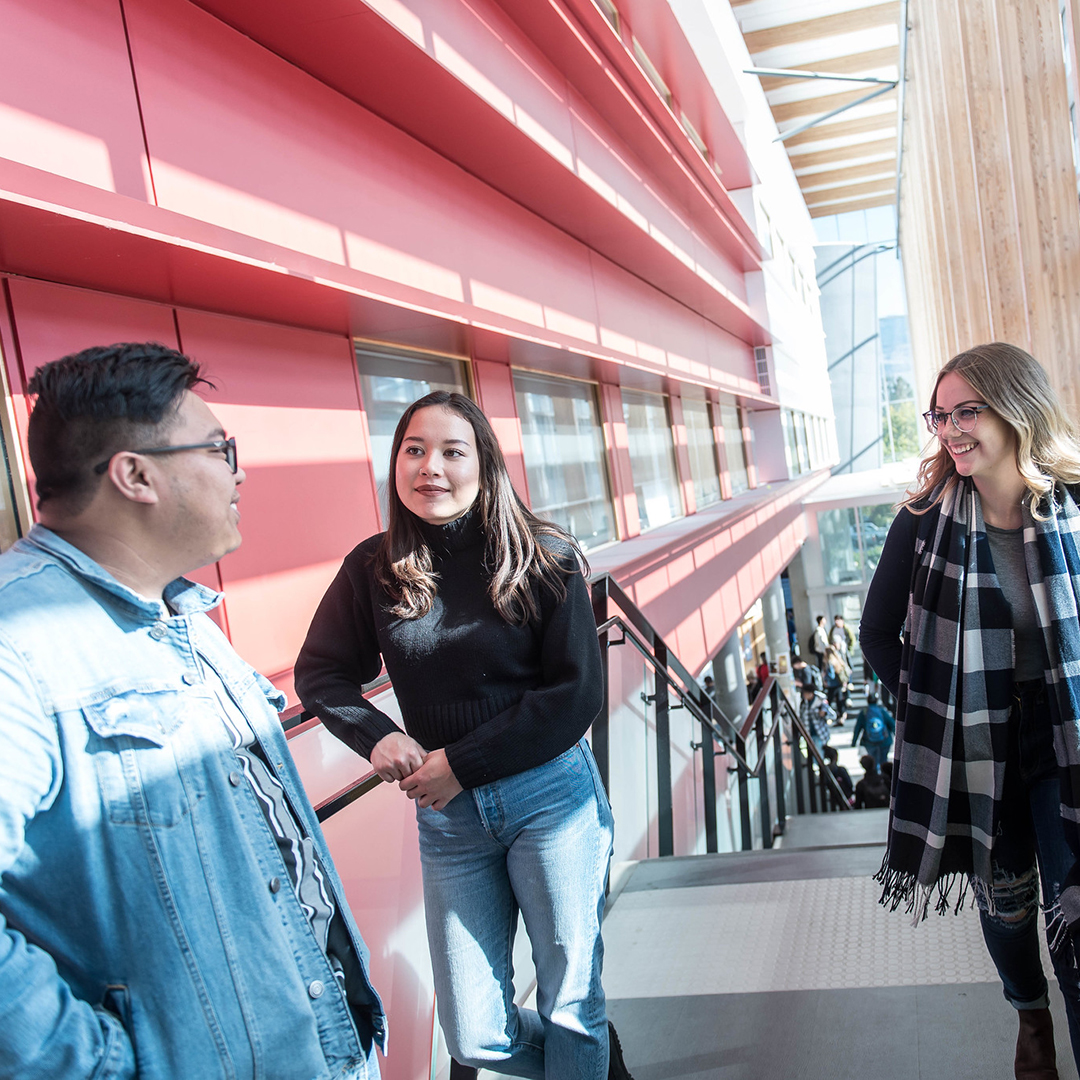 Students in the commons at UBCO