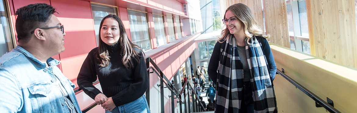 Students in the commons at UBCO